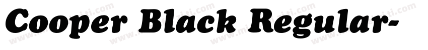 Cooper Black Regular字体转换